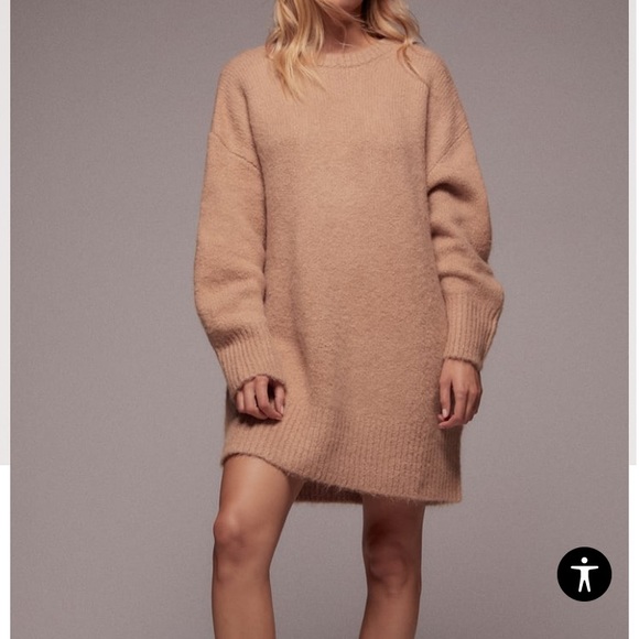 COPY - NWT Zara Wool Oversized Open Back Sweater Dress M - Picture 2 of 10